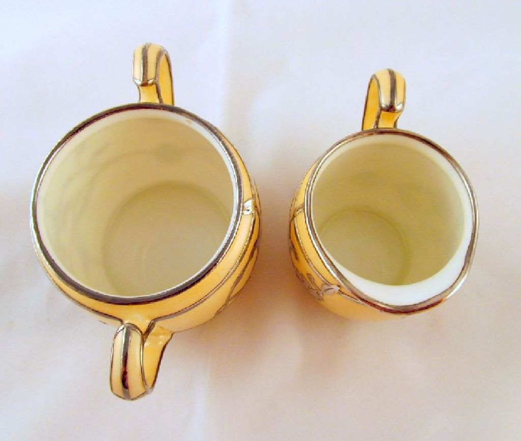 Lenox Sterling Silver Overlay Creamer Sugar Bowl Monogram B Lenox Sterling Silver Overlay Creamer Sugar Bowl Monogram B
