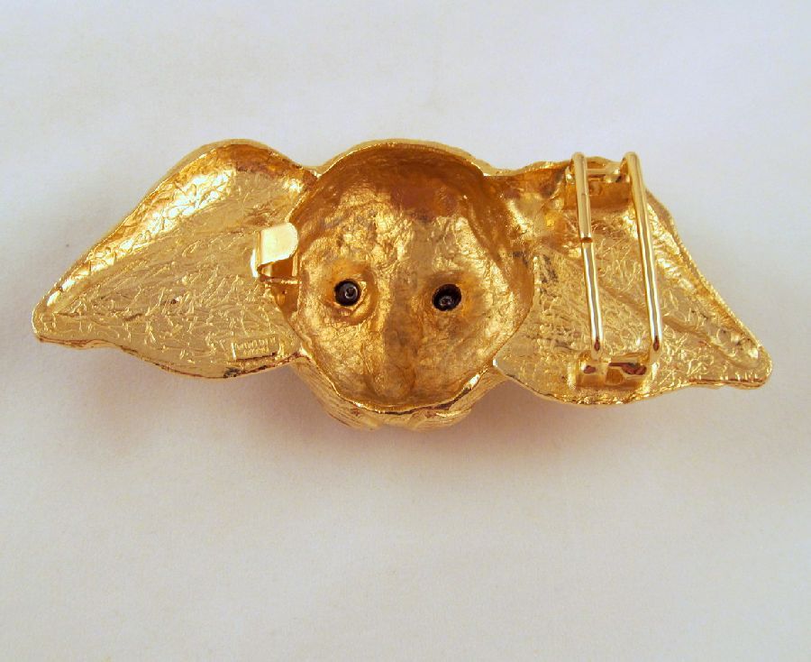 Mimi Di N Lop Bunny Head Buckle Belt Gold-tone Glass Eyes Mimi Di N Lop Bunny Head Buckle Belt Gold-tone Glass Eyes