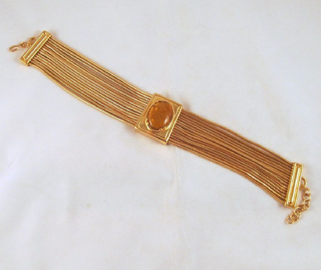 Monet Runway Amber Choker Necklace Multi Snake Chains Monet Runway Amber Choker Necklace Multi Snake Chains