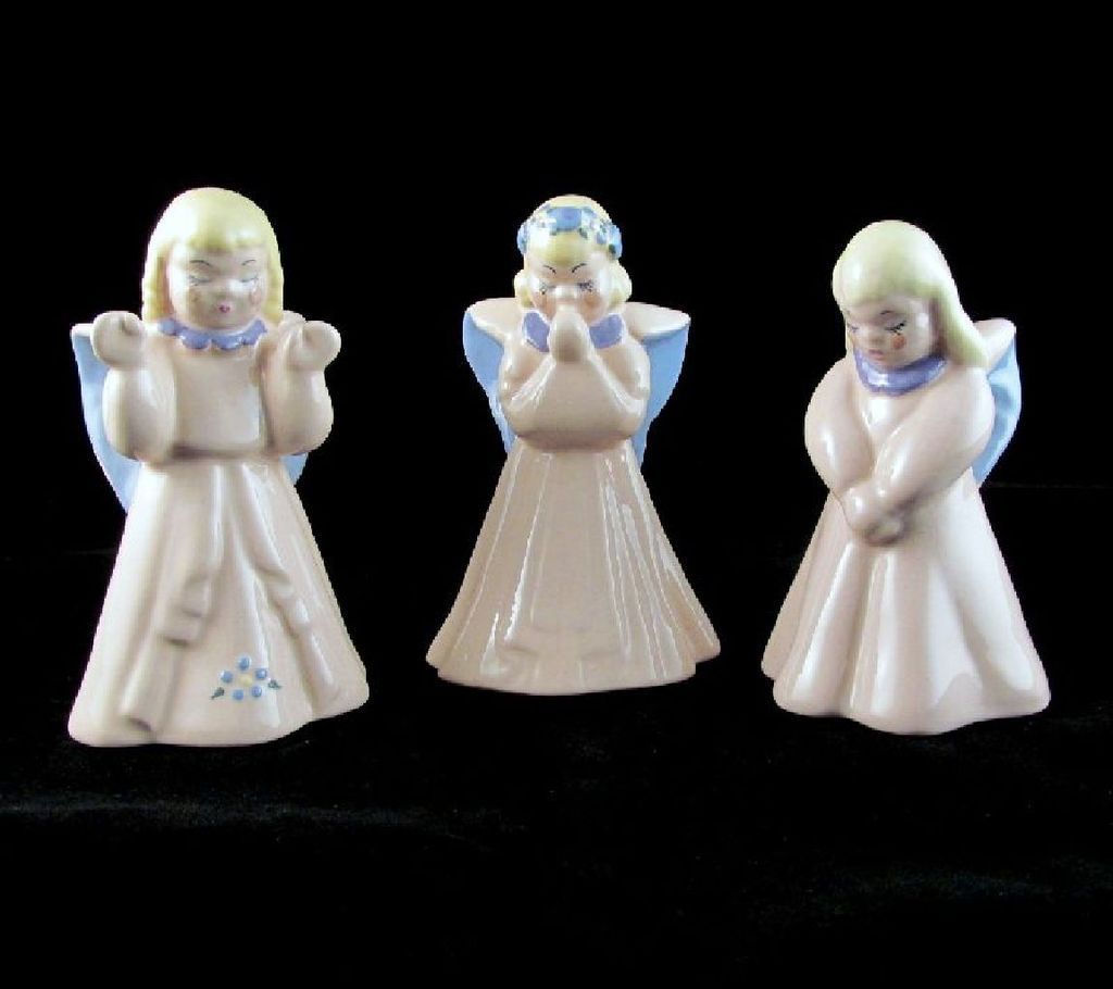 Kay Finch Praying Angels Pastel Colors Set of Three Kay Finch Praying Angels Pastel Colors Set of Three
