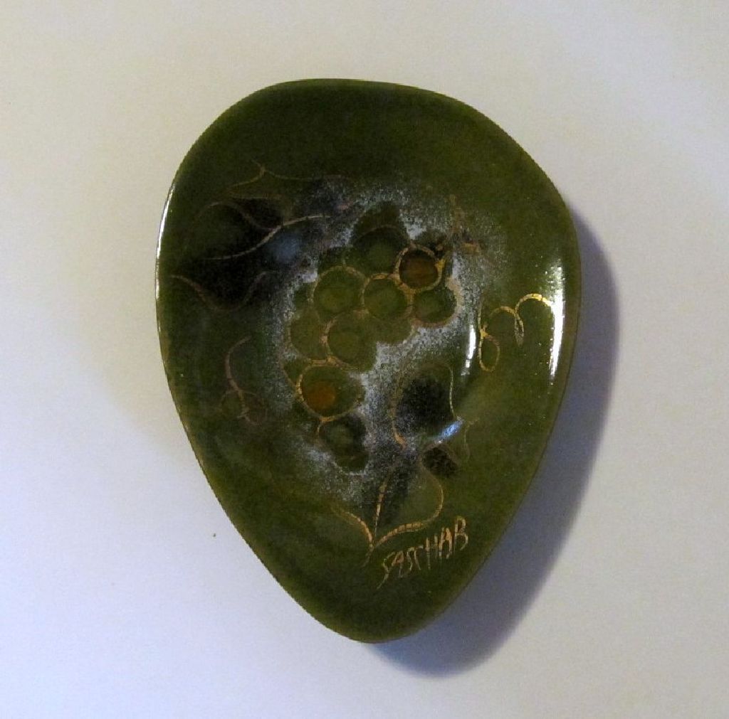 Sascha Brastoff Grapes Bowl Enamel on Copper MCM Sascha Brastoff Grapes Bowl Enamel on Copper MCM
