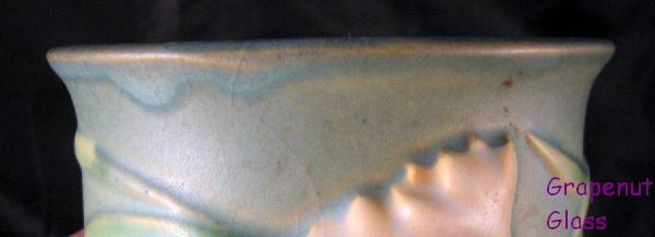 Roseville Freesia Green Vase 123-9" Handle Roseville Freesia Green Vase 123-9" Handle