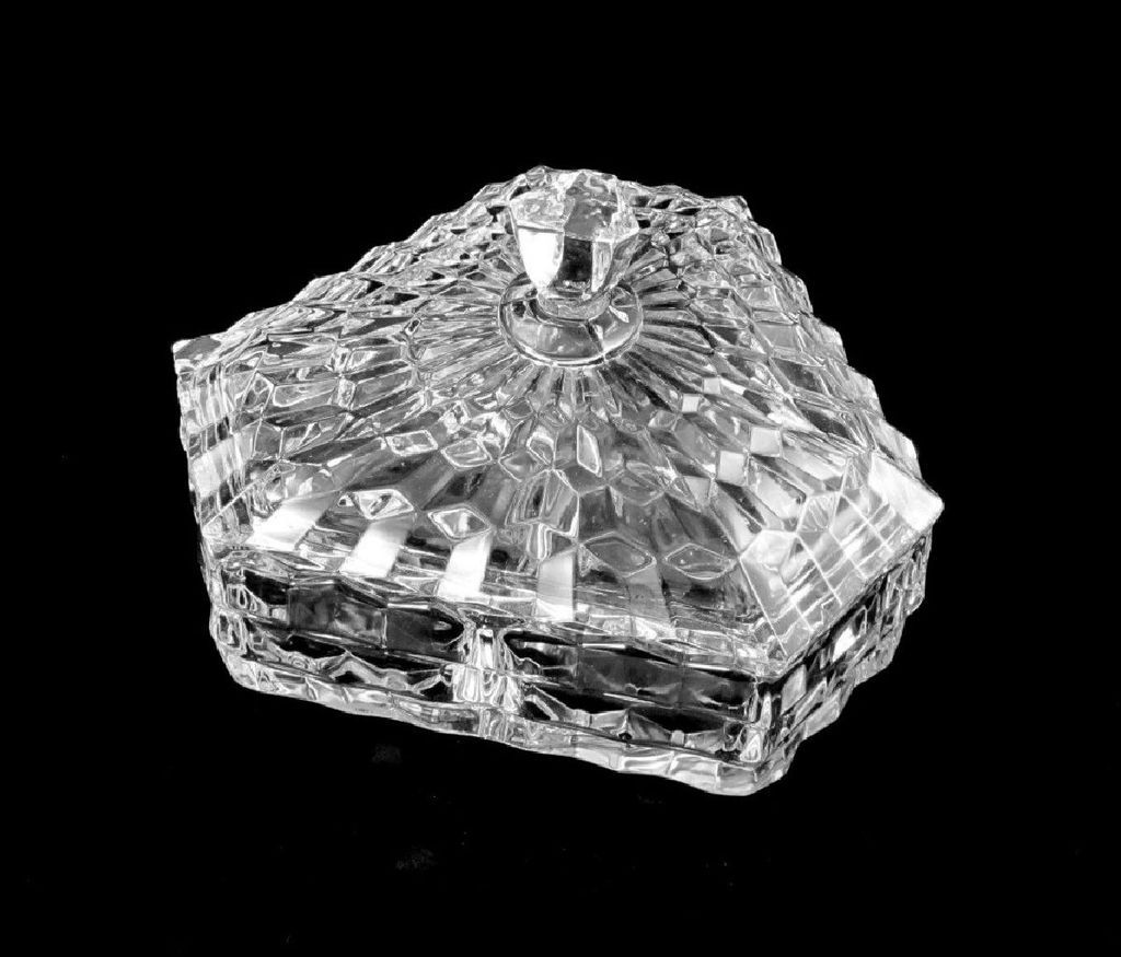 Fostoria American Three Part Covered Candy Dish Fostoria American Three Part Covered Candy Dish