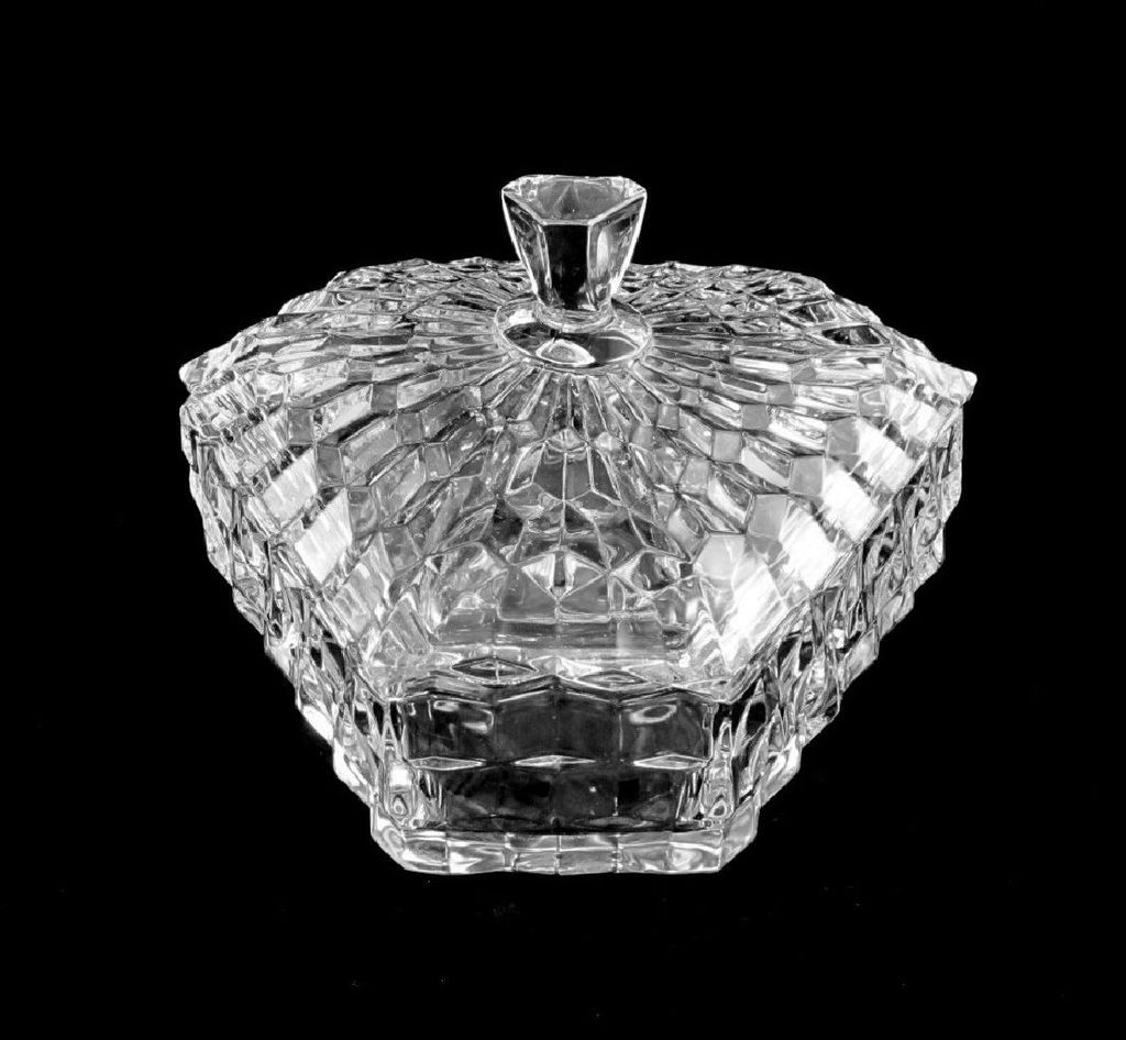 Fostoria American Three Part Covered Candy Dish Fostoria American Three Part Covered Candy Dish