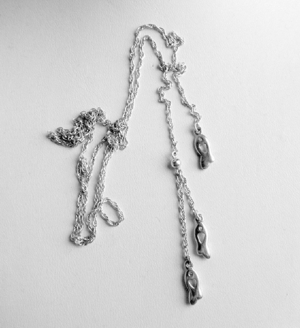 Monet CIANI Sterling Silver Fish Lariat Necklace Monet CIANI Sterling Silver Fish Lariat Necklace
