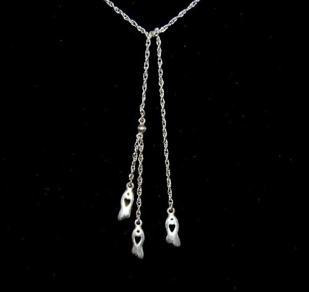 Monet CIANI Sterling Silver Fish Lariat Necklace Monet CIANI Sterling Silver Fish Lariat Necklace