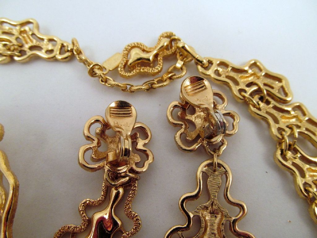 Freeform Suite Necklace Bracelet Earrings Brooch Monet Mandira Freeform Suite Necklace Bracelet Earrings Brooch Monet Mandira