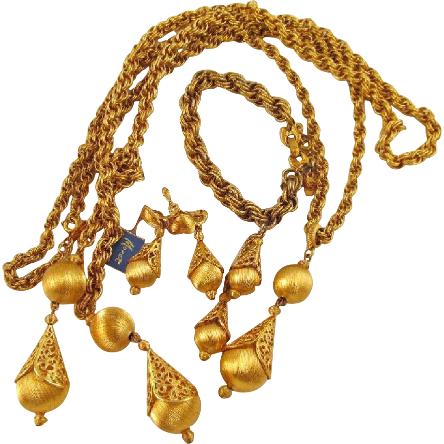 Monet "Bolero" Suite Gold-tone Necklaces Earrings Bracelet Monet "Bolero" Suite Gold-tone Necklaces Earrings Bracelet