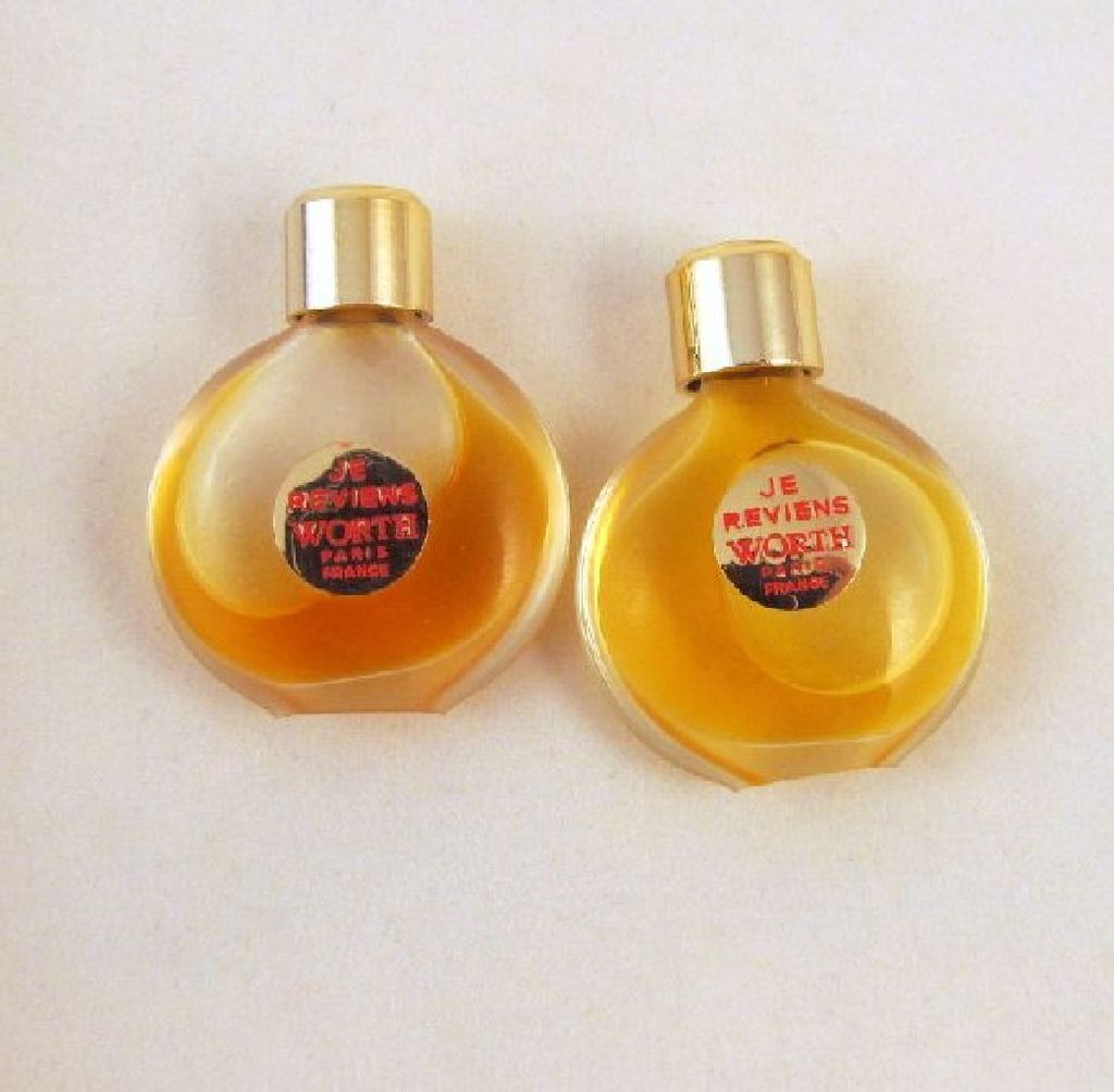 Worth "Je Reviens" Mini Les Parfums Pair Bottles Boxes Juice Worth "Je Reviens" Mini Les Parfums Pair Bottles Boxes Juice