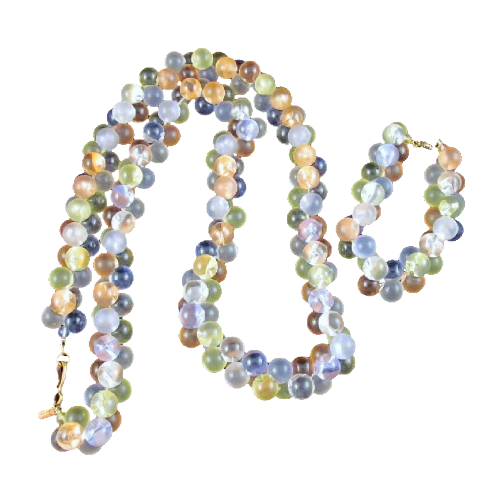 Monet "Wisteria" Pastel Bubble Necklace Bracelet Set Monet "Wisteria" Pastel Bubble Necklace Bracelet Set