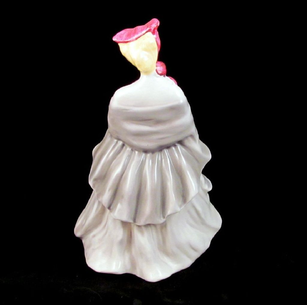 Camille Figurine Florence Ceramics Fuchsia Trim Grey Dress Camille Figurine Florence Ceramics Fuchsia Trim Grey Dress
