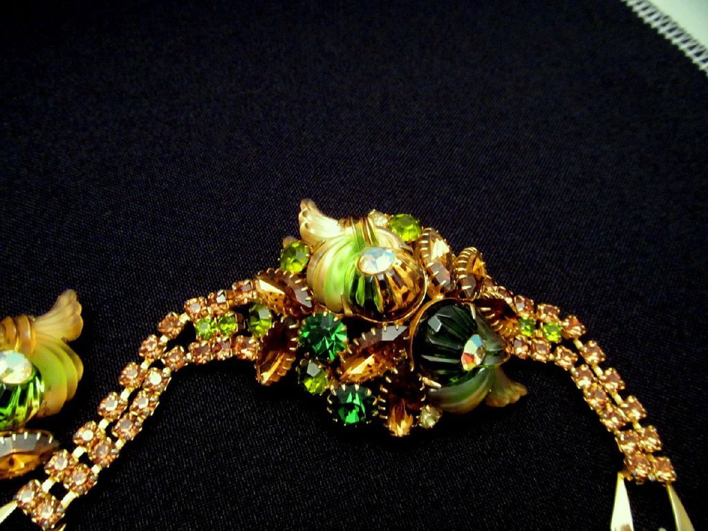 Edlee Cornucopia Stones Bracelet Earrings Green Amber Edlee Cornucopia Stones Bracelet Earrings Green Amber