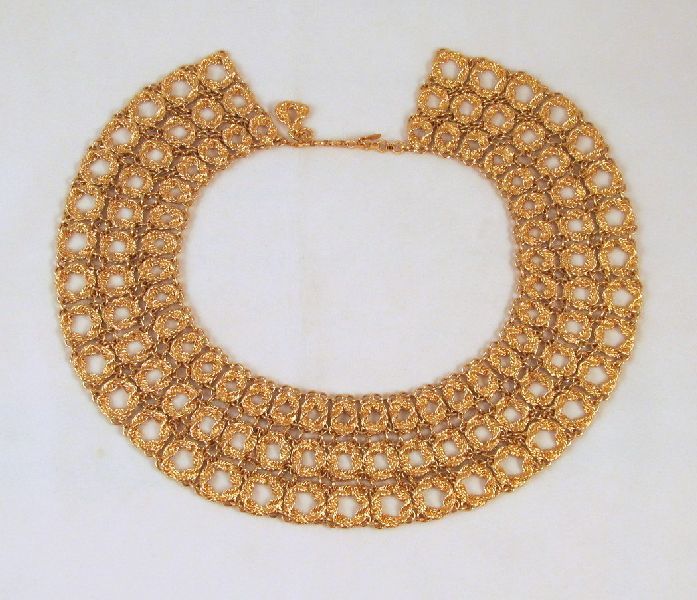 Monet Bouclais 1972 Collar Necklace Gold-tone Book Piece Monet Bouclais 1972 Collar Necklace Gold-tone Book Piece