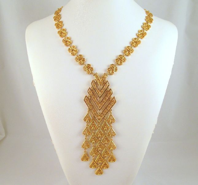 Monet Waterfall Chevron Links Necklace Gold-tone Monet Waterfall Chevron Links Necklace Gold-tone