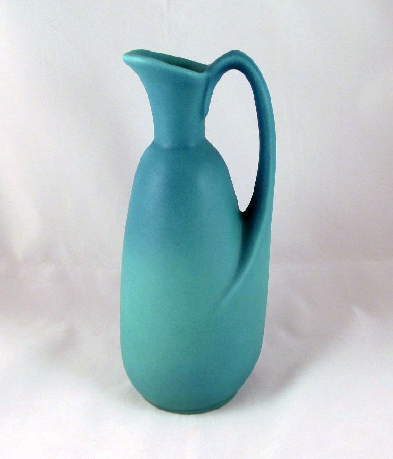 Van Briggle Ming Blue Ewer Pitcher #322 9" Tall 1950s Van Briggle Ming Blue Ewer Pitcher #322 9" Tall 1950s