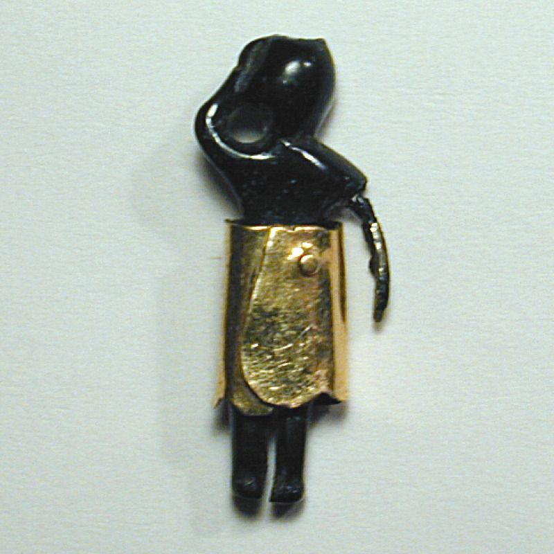 Antique Victorian Teeny Mini Miniature Blackamoor Doll w/ 14K Gold Skirt Antique Victorian Teeny Mini Miniature Blackamoor Doll w/ 14K Gold Skirt