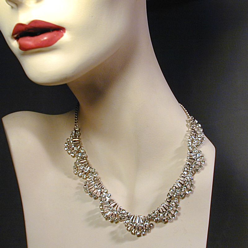 Sublime Layered Crystal Rhinestone Necklace w/ Earrings Sublime Layered Crystal Rhinestone Necklace w/ Earrings