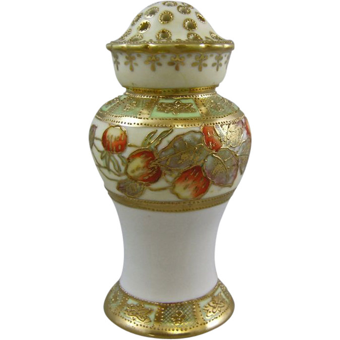 Nippon Porcelain Muffineer Sugar Shaker Blue Maple Leaf Mark Nippon Porcelain Muffineer Sugar Shaker Blue Maple Leaf Mark