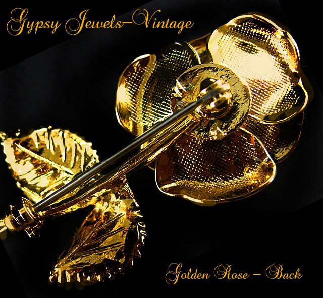 Vintage golden Rose Pin Vintage golden Rose Pin