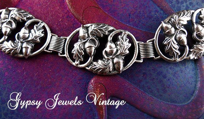 Vintage Danecraft Sterling Bracelet with Acorns and Oak Leaves. Vintage Danecraft Sterling Bracelet with Acorns and Oak Leaves.