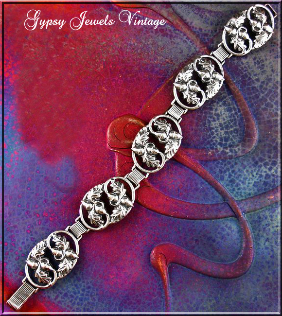 Vintage Danecraft Sterling Bracelet with Acorns and Oak Leaves. Vintage Danecraft Sterling Bracelet with Acorns and Oak Leaves.
