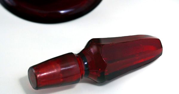 c.1890 German Flashed Ruby Glass Engraved Wiesbaden Spa Souvenir Scent Perfume Bottle c.1890 German Flashed Ruby Glass Engraved Wiesbaden Spa Souvenir Scent Perfume Bottle