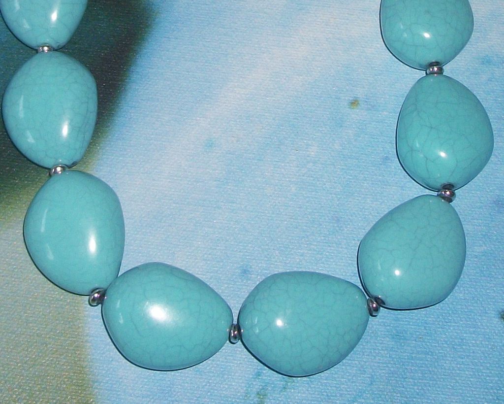 Beautiful Large Turquoise Nugget Ralph Lauren Necklace Beautiful Large Turquoise Nugget Ralph Lauren Necklace