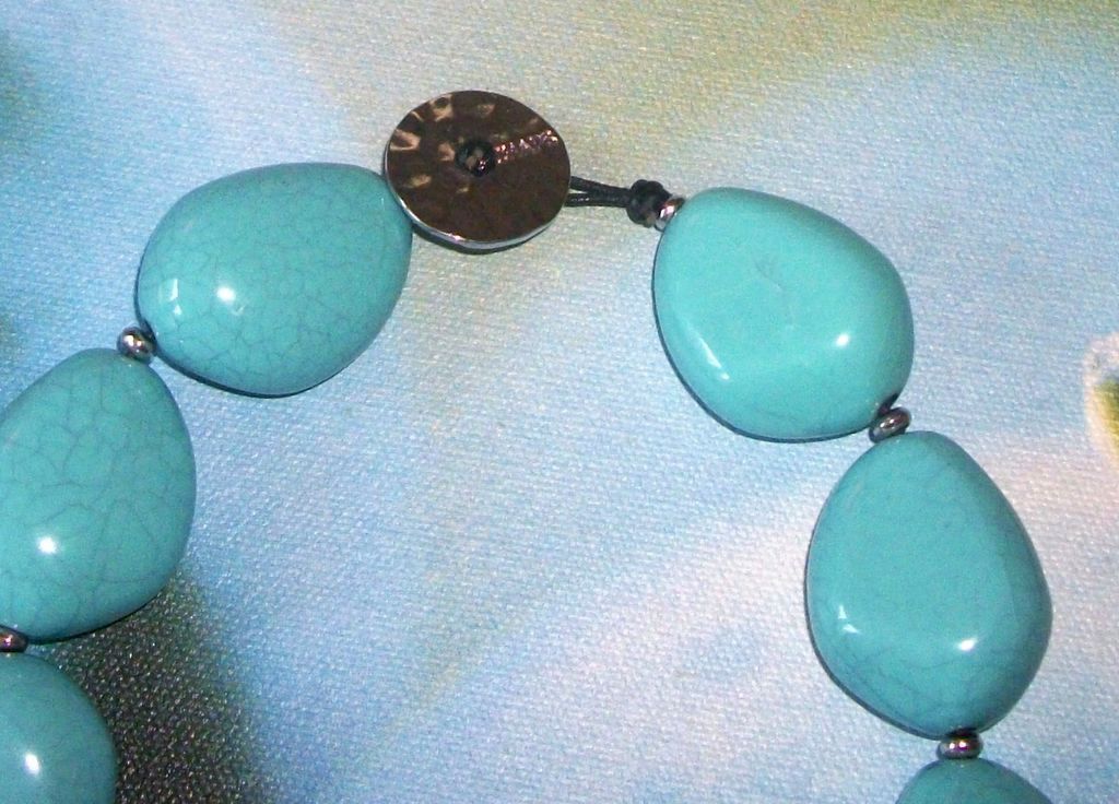 Beautiful Large Turquoise Nugget Ralph Lauren Necklace Beautiful Large Turquoise Nugget Ralph Lauren Necklace
