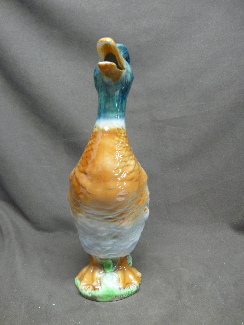 St. Clement Pottery France Majolica Duck Pitcher from