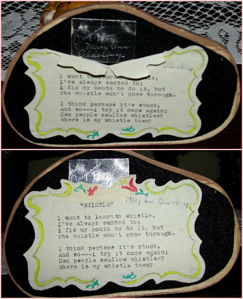 Whistling boy cloth signed Mary Ann Oldenburg Artist doll Whistling boy cloth signed Mary Ann Oldenburg Artist doll