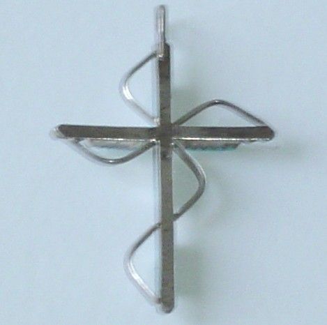 Vintage Zuni Sterling Silver Native American Petit Point Cross Pendant Vintage Zuni Sterling Silver Native American Petit Point Cross Pendant