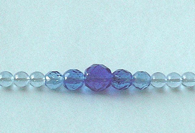 Vintage Czech Blue Flapper Necklace c1920 Vintage Czech Blue Flapper Necklace c1920