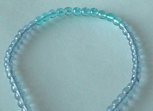 Vintage Czech Blue Flapper Necklace c1920 Vintage Czech Blue Flapper Necklace c1920