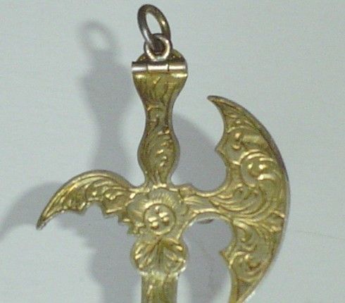 Rare Georgian Antique Sword Pendant with Garnets Turquoise and Pearl Rare Georgian Antique Sword Pendant with Garnets Turquoise and Pearl