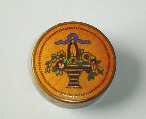 Deco French Guilloche and Champleve Enamel Compact Box Deco French Guilloche and Champleve Enamel Compact Box