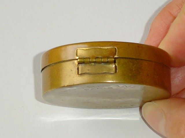 Deco French Guilloche and Champleve Enamel Compact Box Deco French Guilloche and Champleve Enamel Compact Box