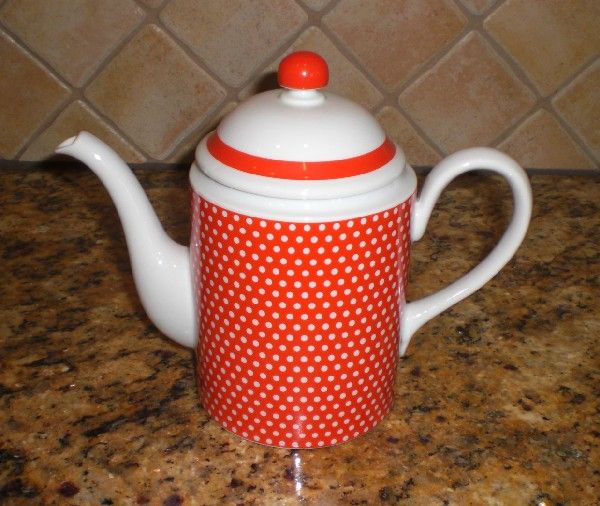 Fitz & Floyd Red Polka Dot Coffee Pot Fitz & Floyd Red Polka Dot Coffee Pot