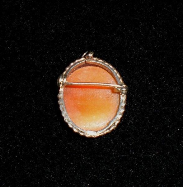 Vintage Shell 800 Silver Cameo Brooch/Pin/Pendant Vintage Shell 800 Silver Cameo Brooch/Pin/Pendant
