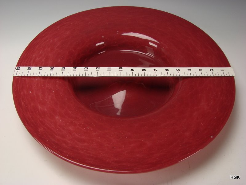 Huge Vintage Art Glass 20" Charger Tray Plate California Studio Huge Vintage Art Glass 20" Charger Tray Plate California Studio
