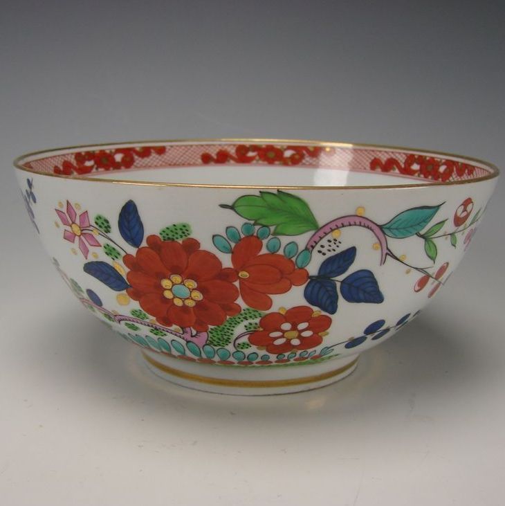 18c Antique English FBB Worcester Pearlware China Enamel Bowl c1800 18c Antique English FBB Worcester Pearlware China Enamel Bowl c1800