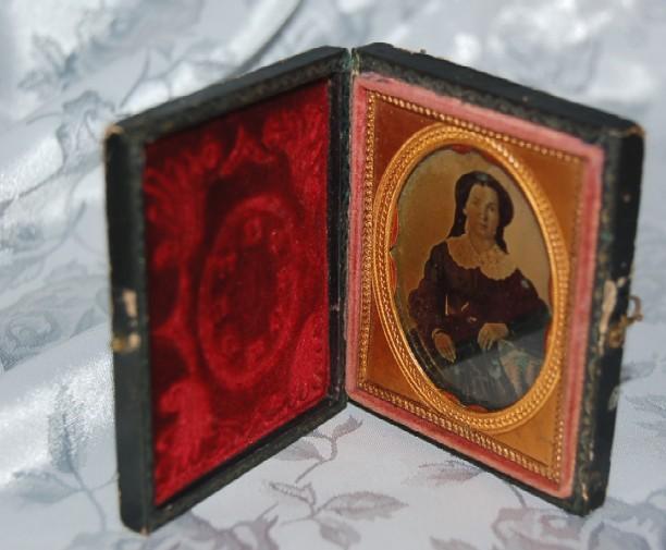 Antique Paper Cased Ambro Type Photograph Antique Paper Cased Ambro Type Photograph