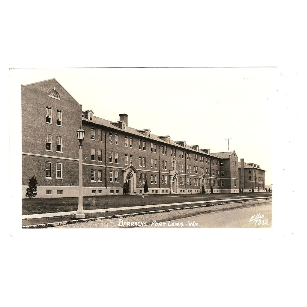 Postcard "WWII Barracks Fort Lewis Washington" Postcard "WWII Barracks Fort Lewis Washington"