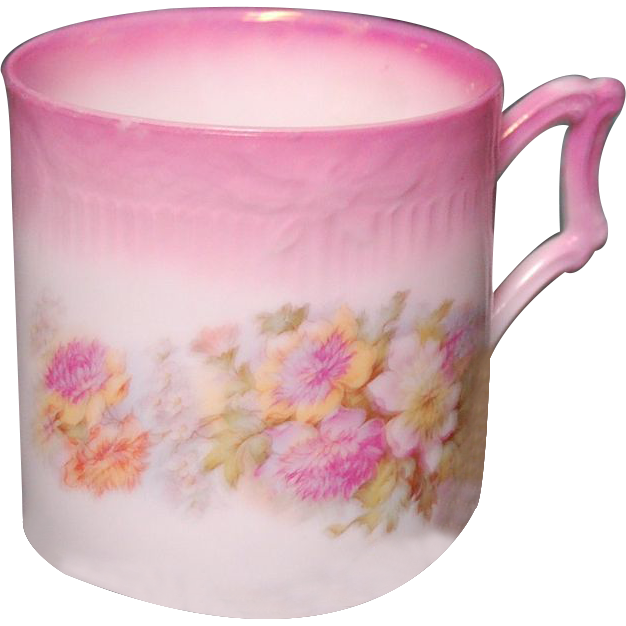 Pink & Floral Porcelain Shaving Mug Pink & Floral Porcelain Shaving Mug