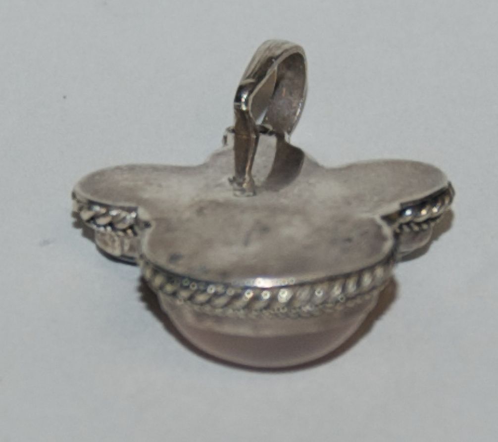 Sterling Drop w/ (4) Mounted Stones / Glass/ Shape of a Crown w/ Chain Sterling Drop w/ (4) Mounted Stones / Glass/ Shape of a Crown w/ Chain