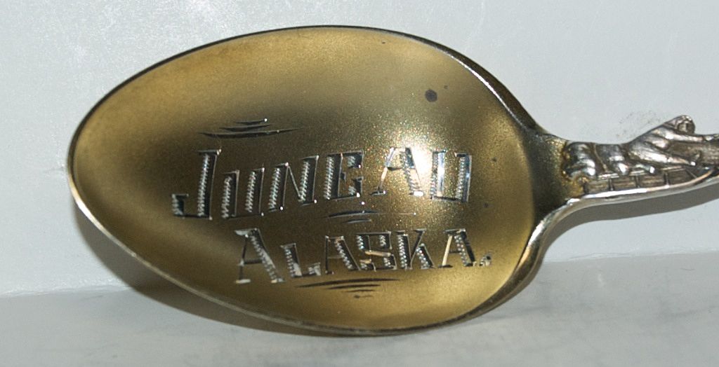 Sterling Silver Figural Souvenir Spoon of "Alaska" Sterling Silver Figural Souvenir Spoon of "Alaska"
