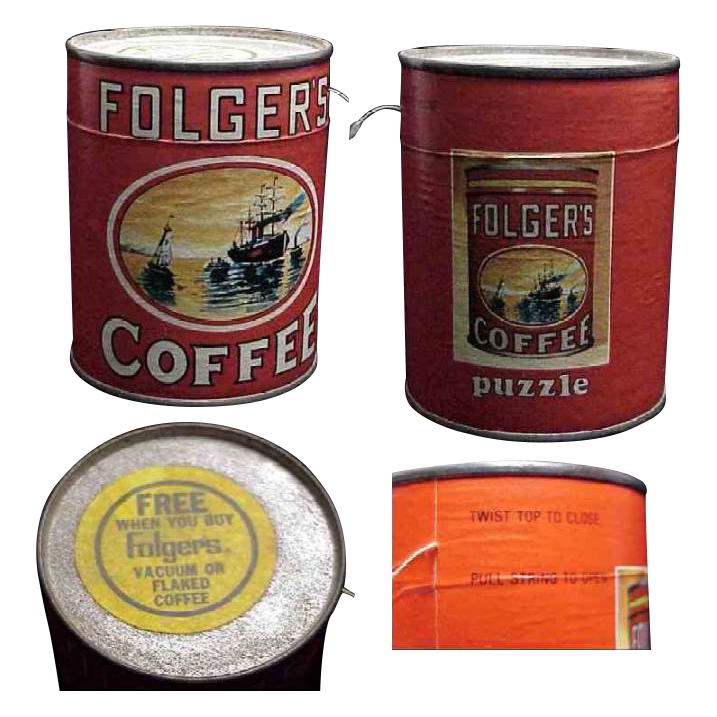 Scarce Folgers Coffee Advertising Puzzle Scarce Folgers Coffee Advertising Puzzle