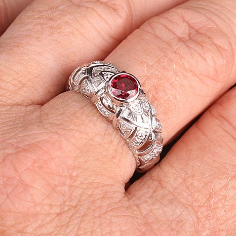 Platinum Diamond and Ruby Ring Platinum Diamond and Ruby Ring