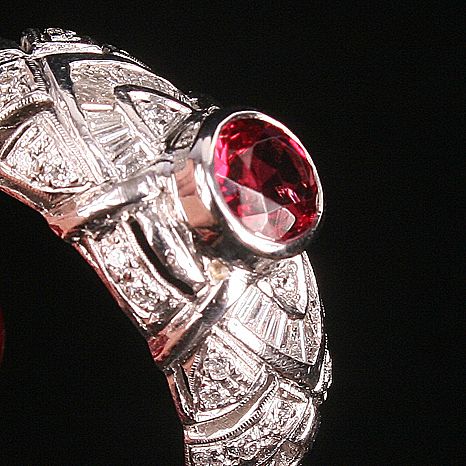 Platinum Diamond and Ruby Ring Platinum Diamond and Ruby Ring