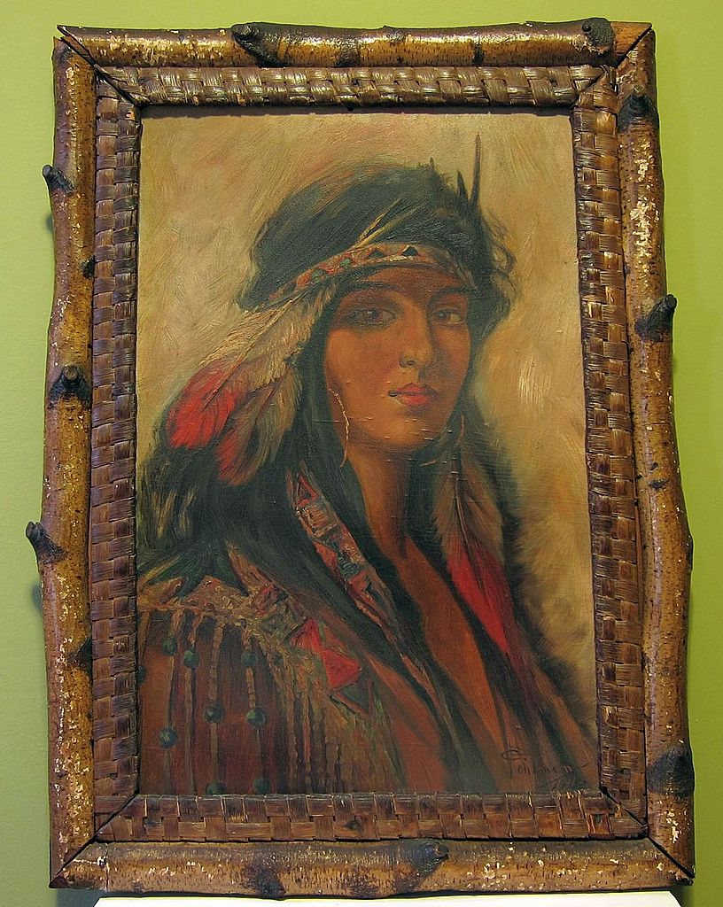Oil Painting of American Indian Woman 1911 Pohlman Oil Painting of American Indian Woman 1911 Pohlman