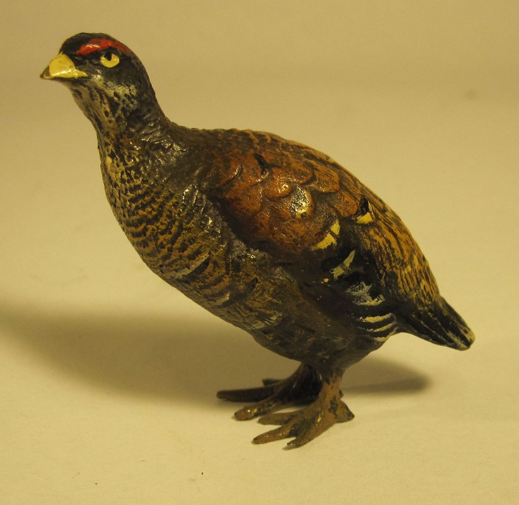 Austrian Cold Painted Bronze Figure of a Bird Austrian Cold Painted Bronze Figure of a Bird